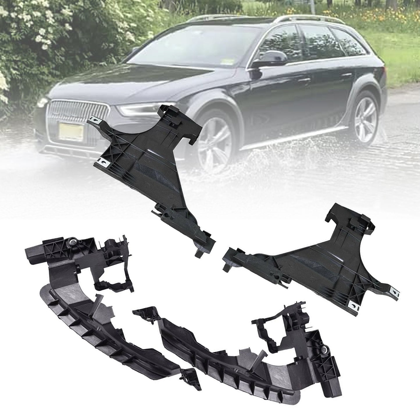 2013-2016 Audi A4 Quattro Facelift 8T0941453B 4PCS Front Headlight Mount Support Plate Bracket