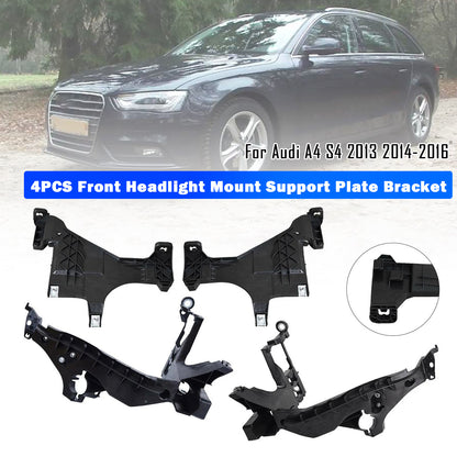 2013-2016 Audi A4 Quattro Facelift 8T0941453B 4PCS Front Headlight Mount Support Plate Bracket