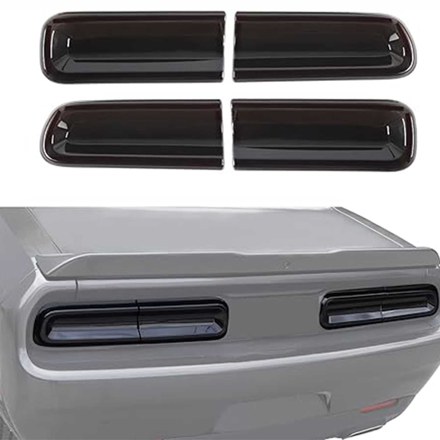 2015-2023 Dodge Challenger Smoked Tail Light Covers Light Exterior Accessories