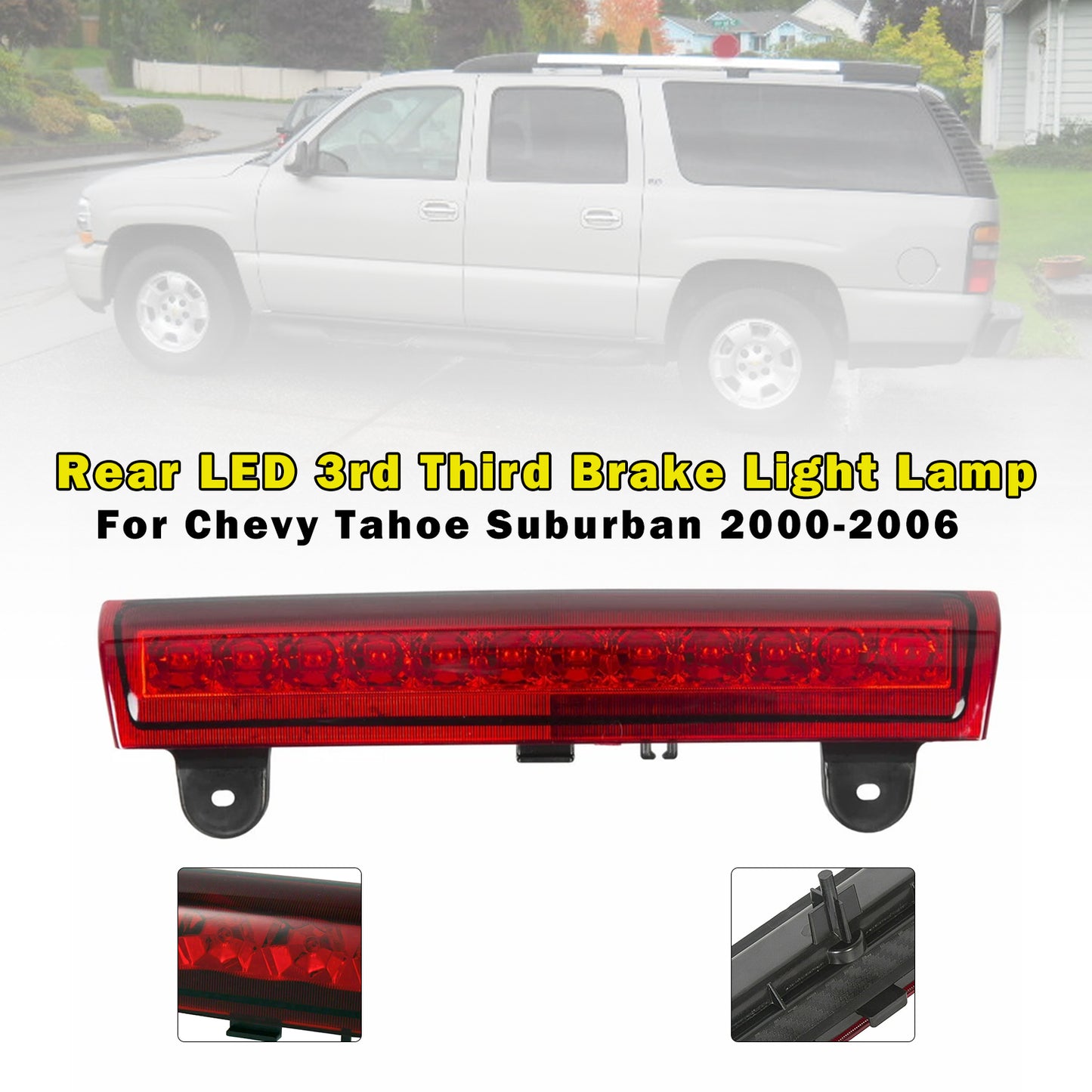 2000-2006 Chevy Tahoe Suburban Rear LED 3rd Third Brake Light Lamp