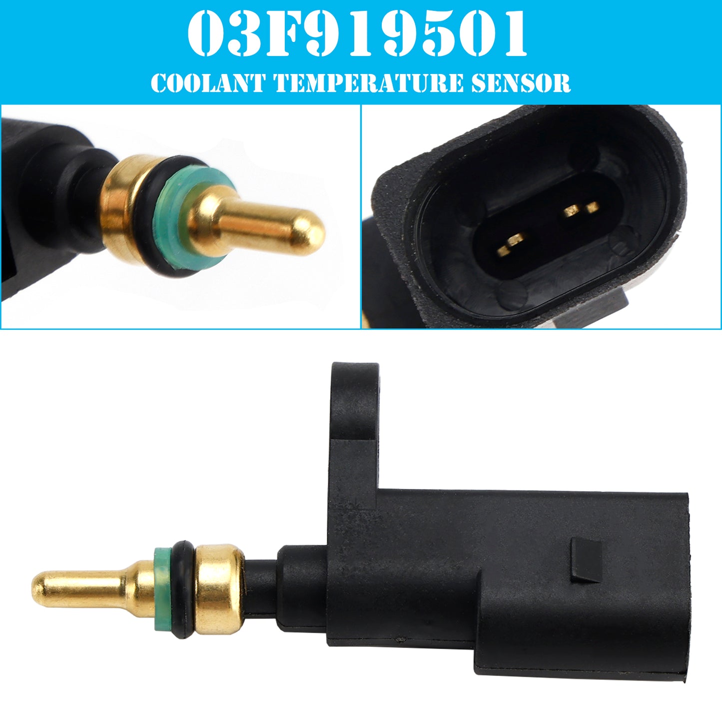 2015-2020 VW Golf Sportsvan AM1 AN1 03F919501 Coolant Temperature Sensor