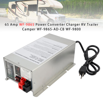 RV Trailer Camper WF-9865-MBA 65 Amp WF-9865 Power Converter ChargerOutput wf-8735 Battery Charger