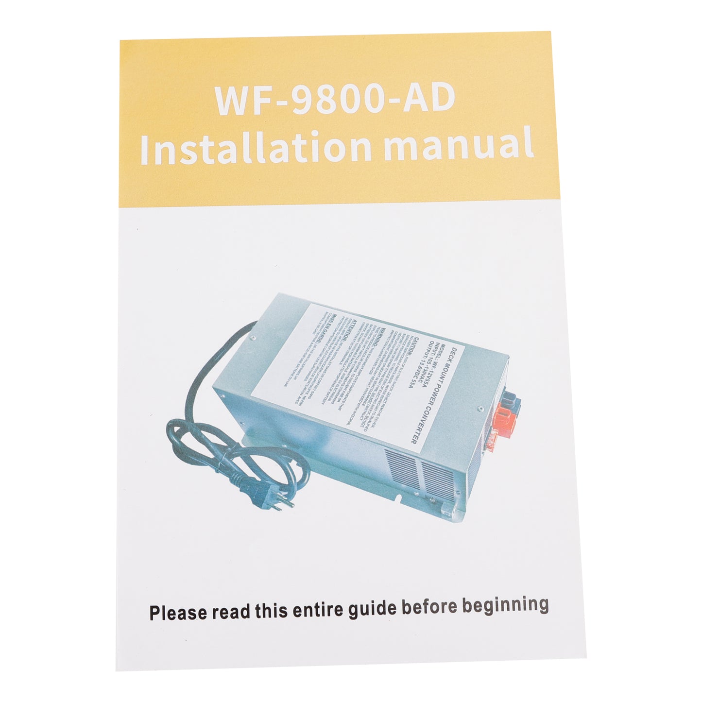 RV Trailer Camper WF-9865-MBA 65 Amp WF-9865 Power Converter ChargerOutput wf-8735 Battery Charger
