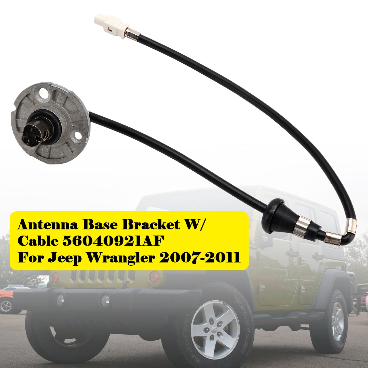 2018-2023 JEEP WRANGLER 2.0L L4 Turbo 56040921AF Antenna Base Bracket W/ Cable