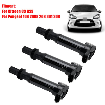 2008 Peugeot 108 208 301 308 9671214580 3x Ignition Coil Pack