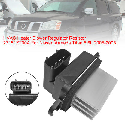 2005-2008 Nissan Armada Titan 5.6L 27151ZT00A HVAC Heater Blower Regulator Resistor