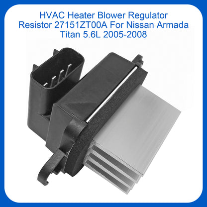 2005-2008 Nissan Armada Titan 5.6L 27151ZT00A HVAC Heater Blower Regulator Resistor