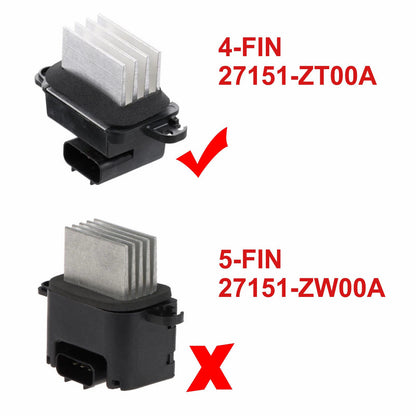 2005-2008 Nissan Armada Titan 5.6L 27151ZT00A HVAC Heater Blower Regulator Resistor
