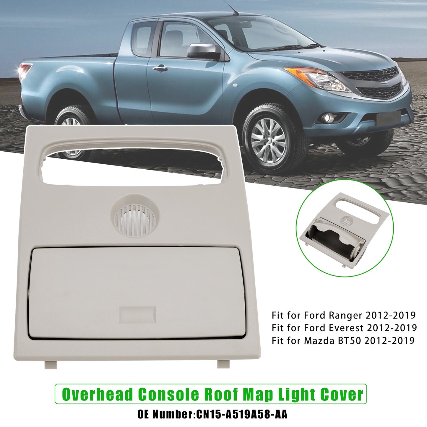 2012-2019 Mazda BT50 CN15-A519A58-AA Overhead Console Roof Map Light Cover