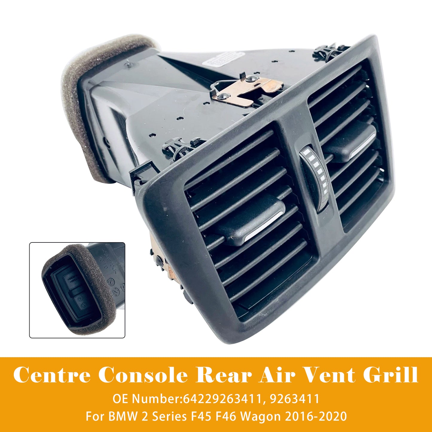 2016-2020 BMW F45 F46 9263411 Centre Console Rear Air Vent Grill