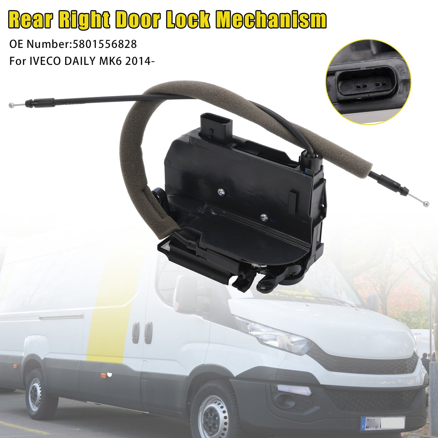 2014- IVECO DAILY MK6 5801556828 Rear Right Door Lock Mechanism