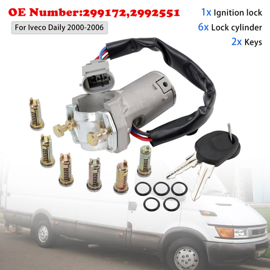 2000-2006 Iveco Daily 2991727 Ignition lock + 6x locking cylinder + key