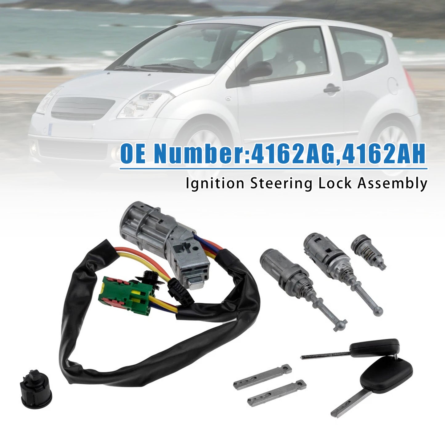 2002- Citroen C3 4162AG Ignition Steering Lock Assembly