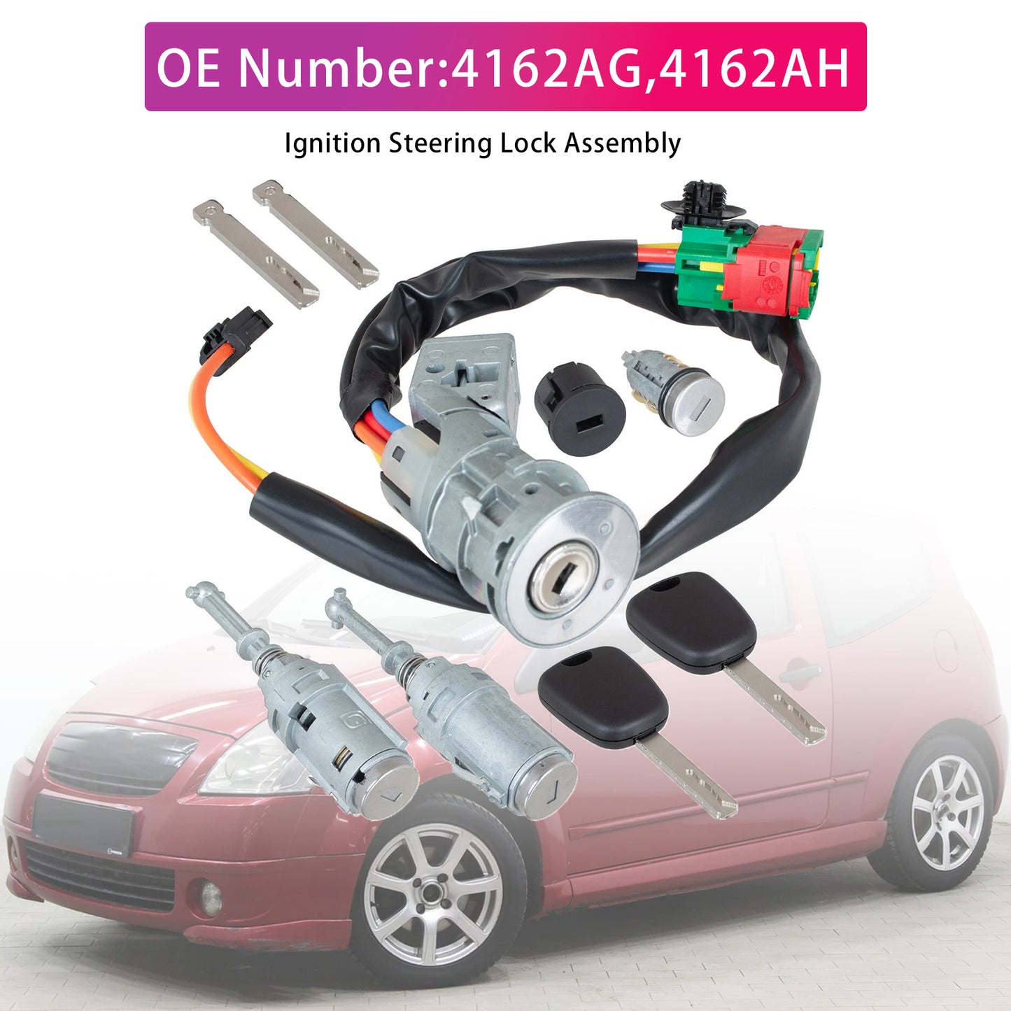 2002- Citroen C3 4162AG Ignition Steering Lock Assembly