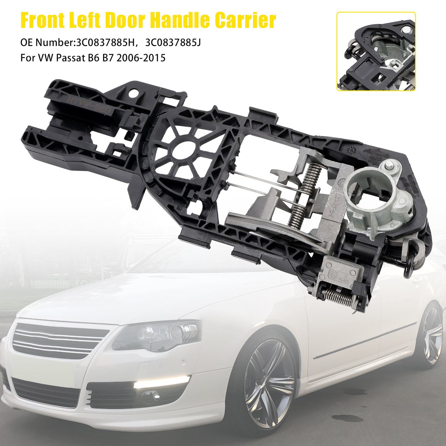 Door Handle Carrier 2006-2015 VW Passat B6 B7 3C0837885H