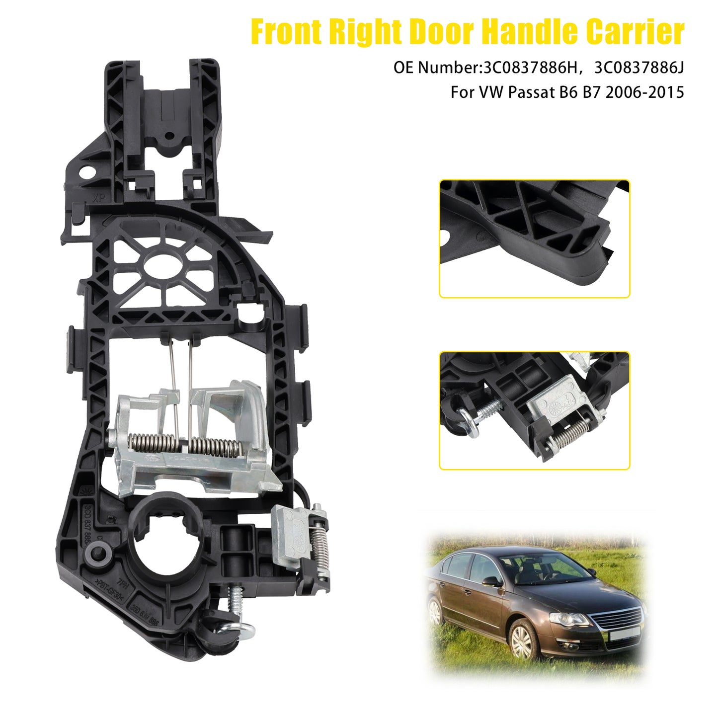 Door Handle Carrier 2006-2015 VW Passat B6 B7 3C0837885H