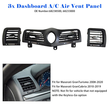 2010-2019 Maserati GranCabrio 68238500 Dashboard A/C Air Vent Panel Grille