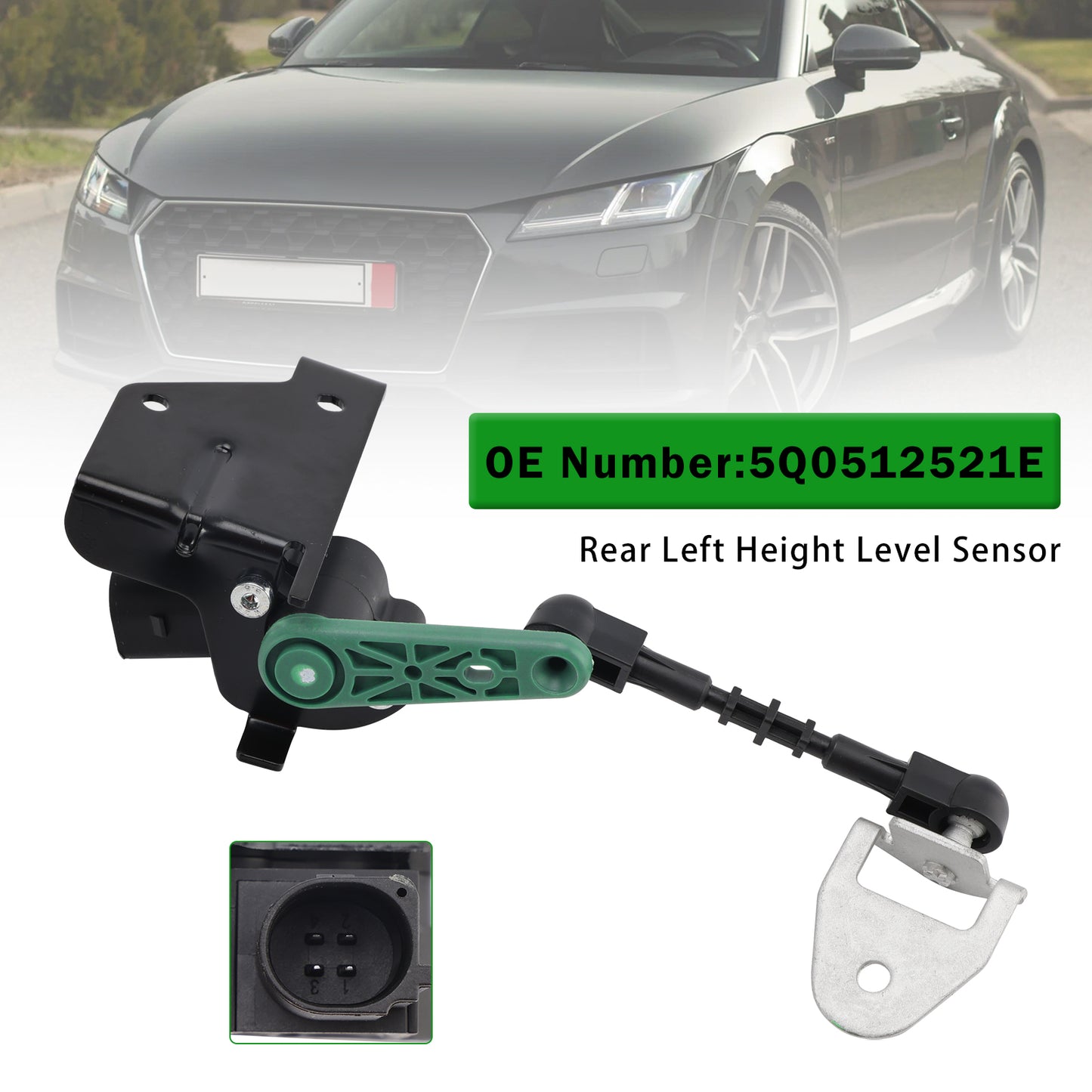 2015- Skoda Superb III MK3 3V3 3V5 5Q0512521E Rear Left Passenger Side Height Level Sensor