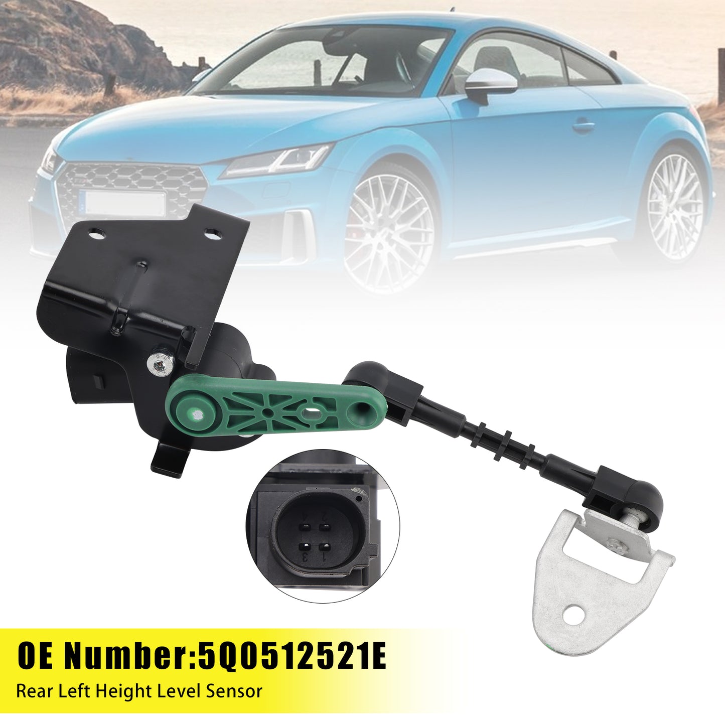 2015- Skoda Superb III MK3 3V3 3V5 5Q0512521E Rear Left Passenger Side Height Level Sensor