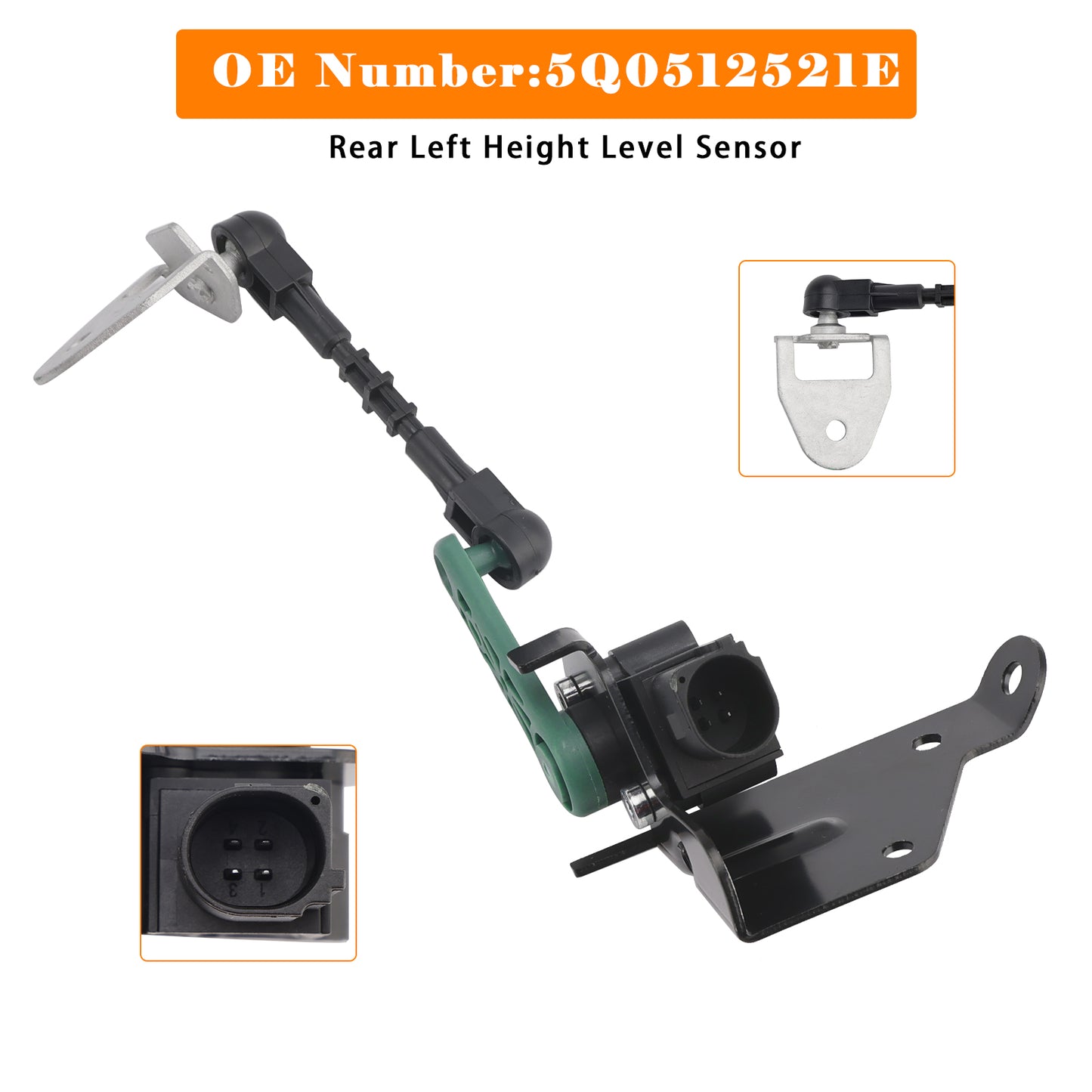 2015- Skoda Superb III MK3 3V3 3V5 5Q0512521E Rear Left Passenger Side Height Level Sensor