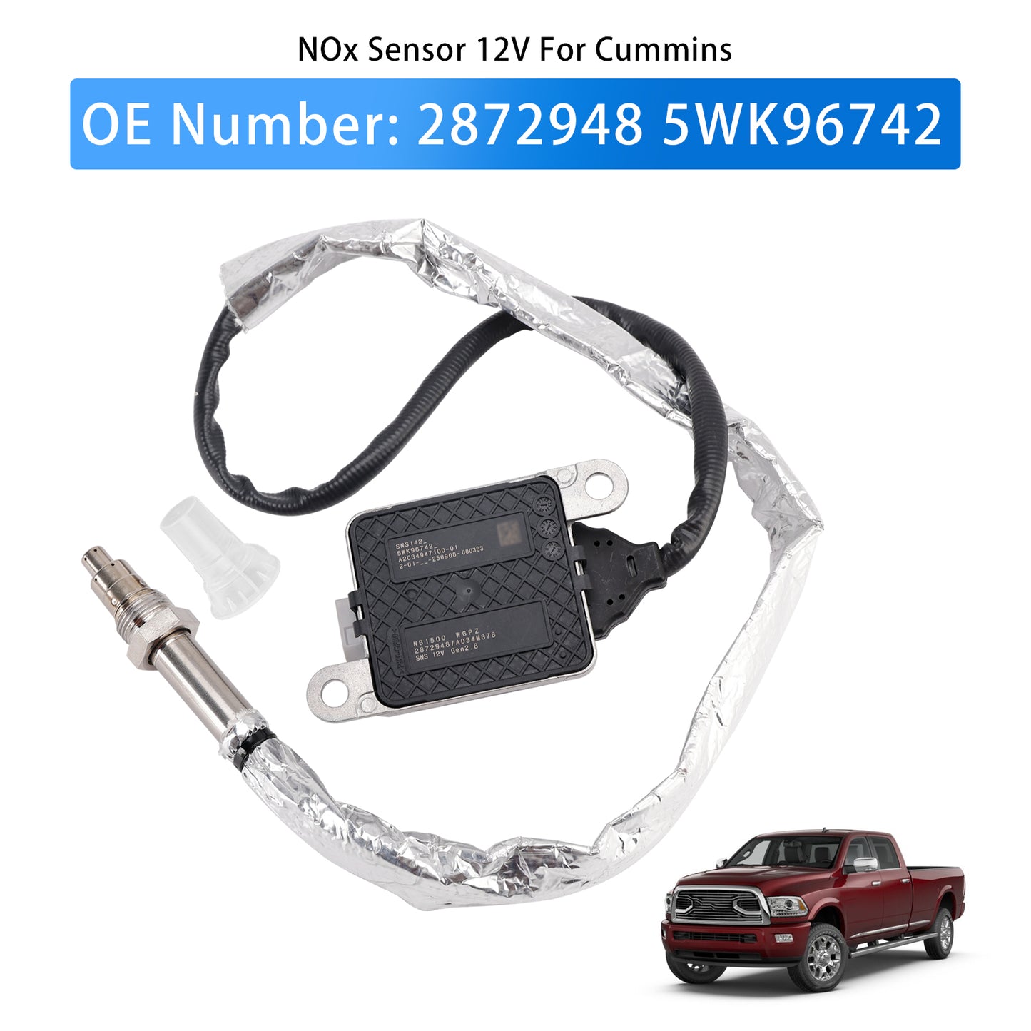 2013-2015 Dodge Ram 4500 2872948 Nitrogen Oxide NOx Sensor 12V