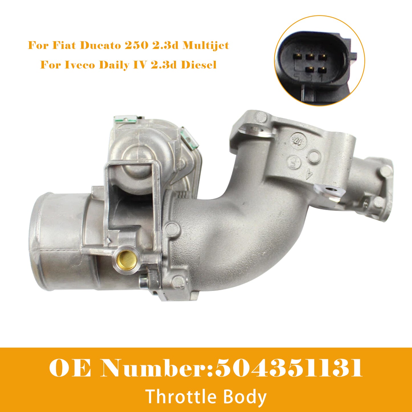 2006- Fiat Ducato 250 504351131 Throttle Body