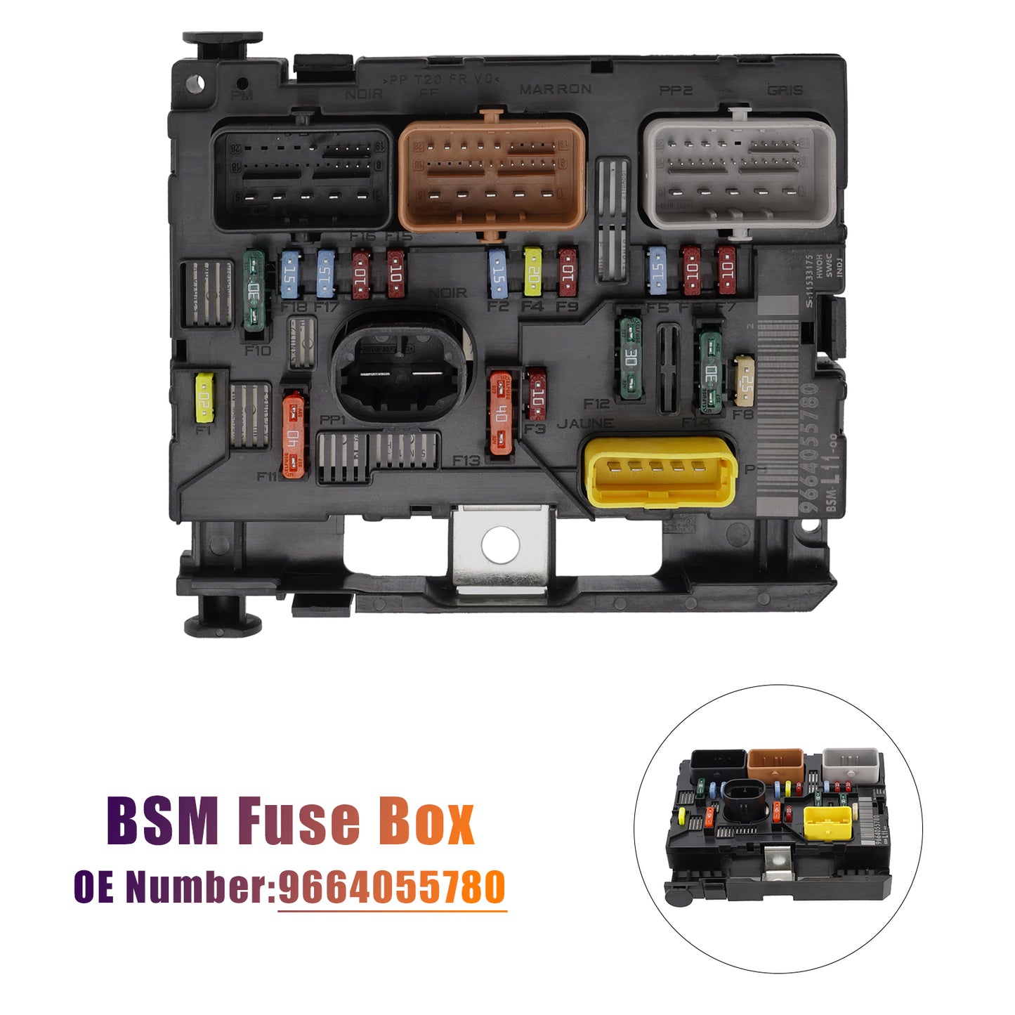 Peugeot 207 307 406 Partner BSM L11 9664055780 Fuse Box