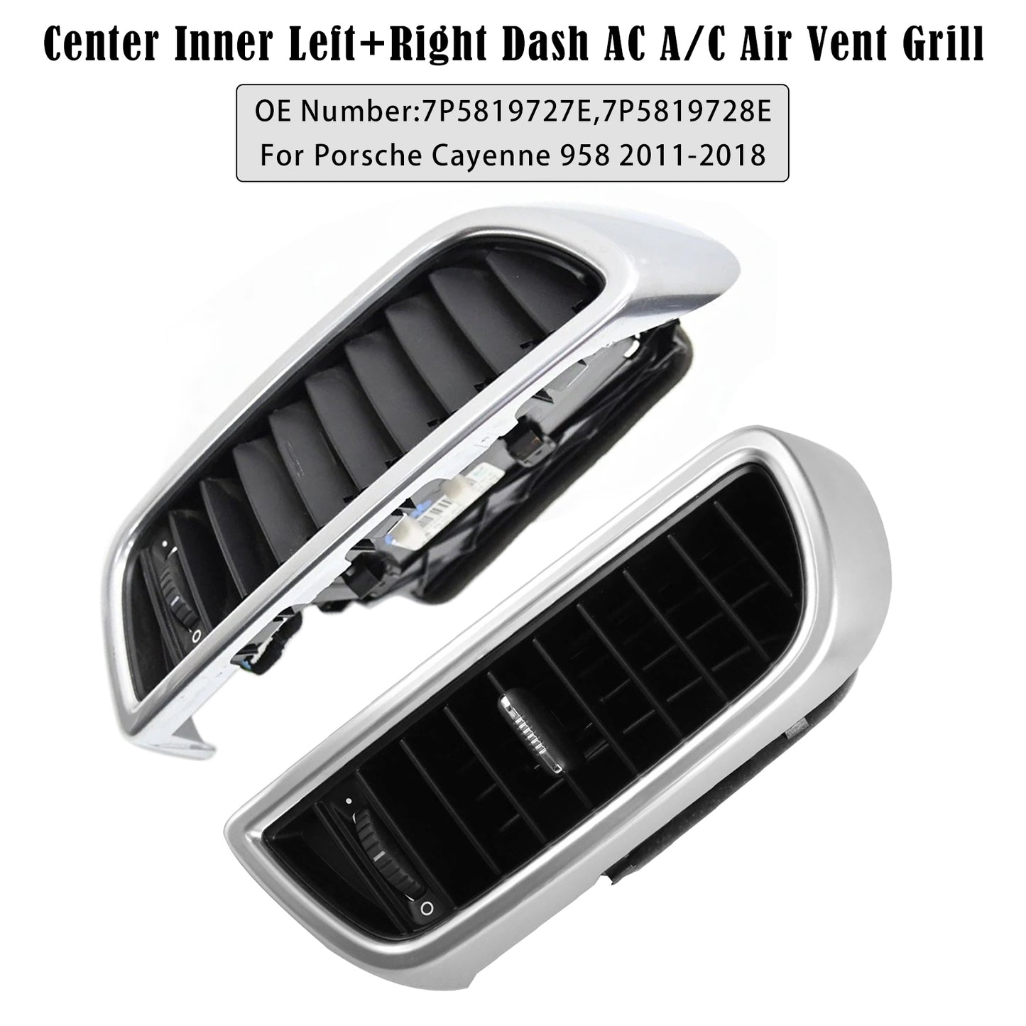 Center Dash A/C Air Vent 2011-2018 Porsche Cayenne 958 7P5819727E