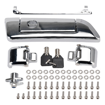 2014-2023 Touring Razor Chopped King Tour Pack Hinges and Latch Kit Silver
