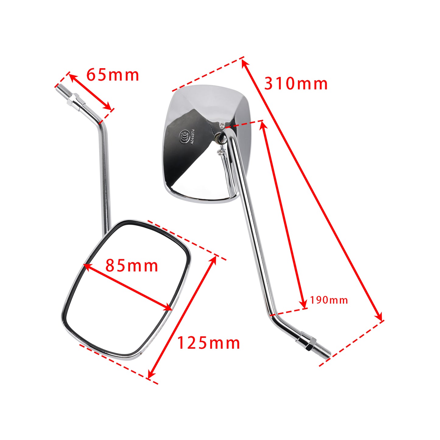 2005-2007 Piaggio Beverly 250 CM025501 Rearview Mirrors Left and Right M10