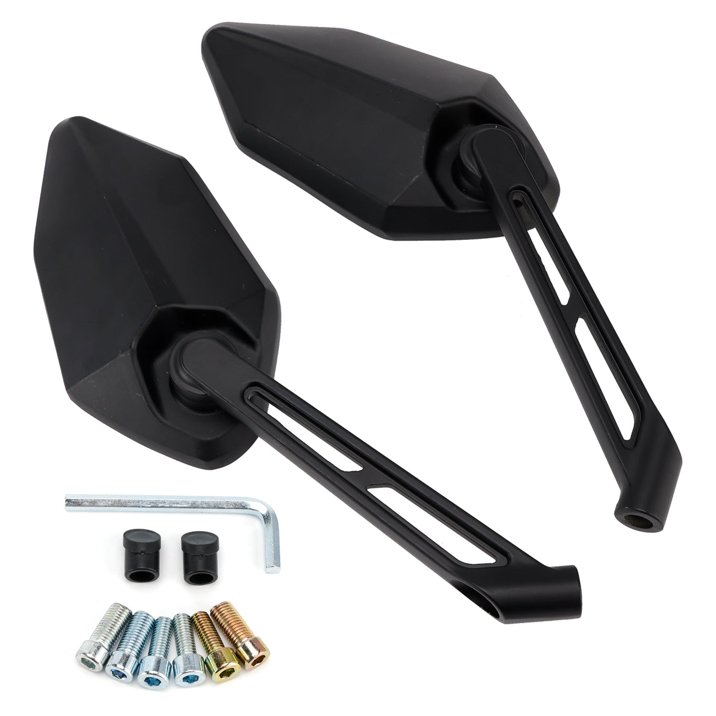 Motorcycle Scooter Moped ATV Quad Rearview Mirror Set Left & Riight 8mm 10mm