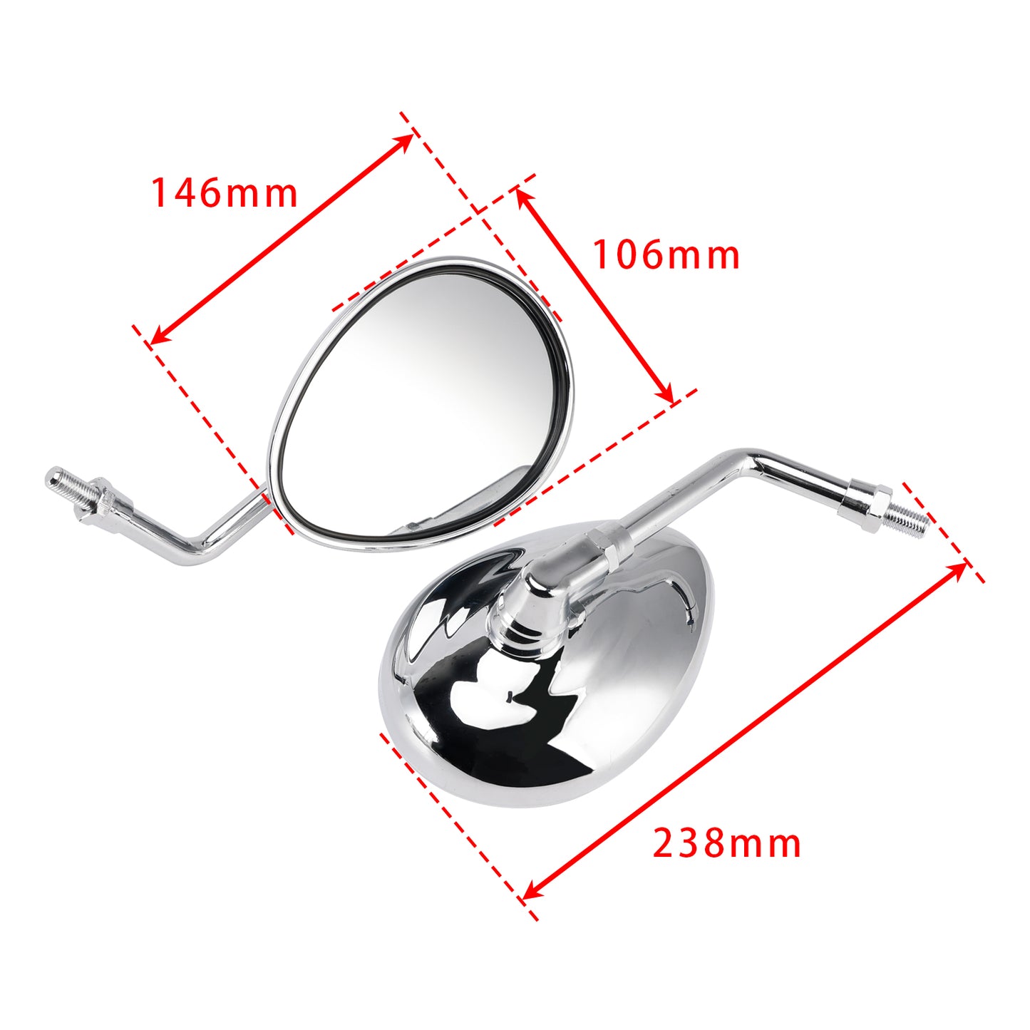 2014-2018 Indian Chief Classic 2635787-463 Rearview Mirrors Left and Right M10