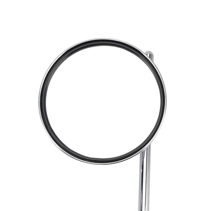 7/8" in Bars Pair Universal Motorcycle 4" Chrome Clamp-On Mirrors - Round
