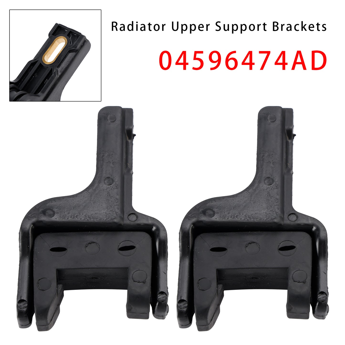 2018-2022 Challenger SRT Hellcat Widebody 04596474AD Pair of Radiator Upper Support Brackets