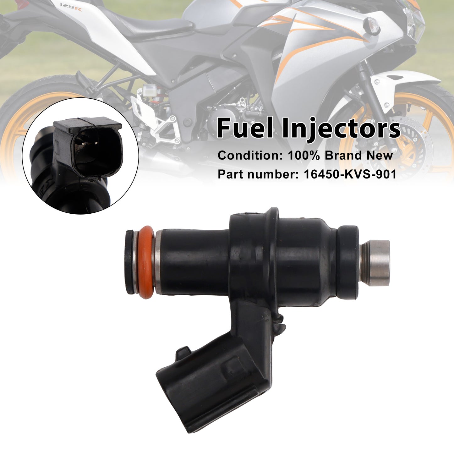 11-20 Honda CBR125R CBR125 CBR125RS CBR125RT 16450-KVS-901 Fuel Injectors