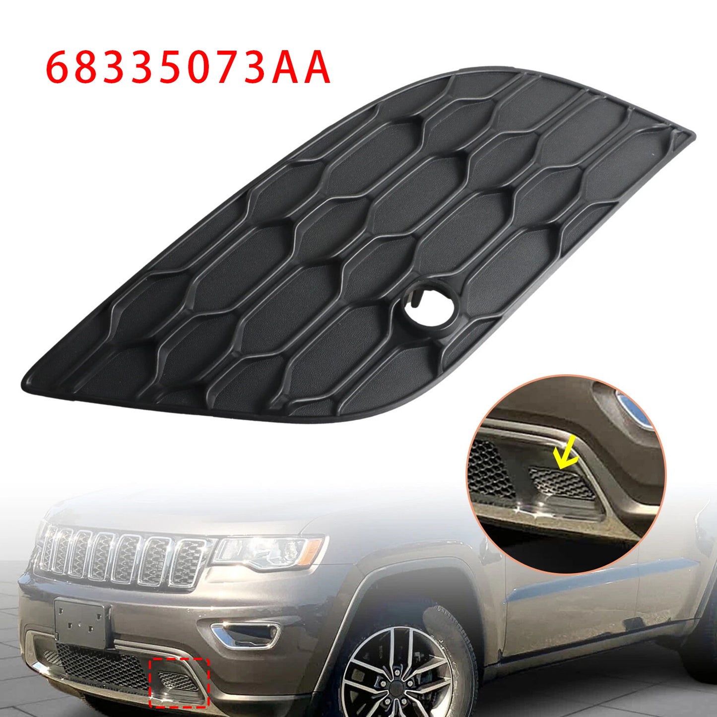 2017-2022 Jeep Grand Cherokee 68335073AA Bumper Fog Light Cover