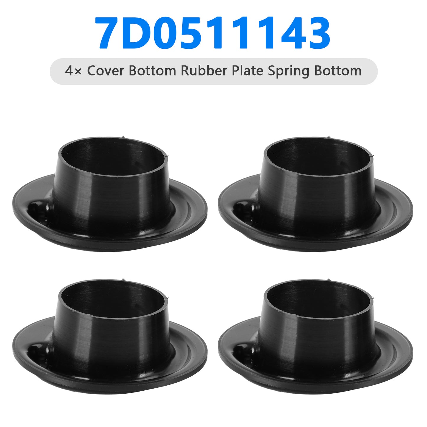 VW Transporter T4 Bus 7D0511143 4× Cover Bottom Rubber Plate Spring Bottom