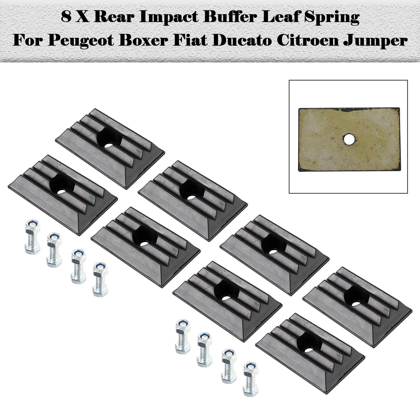 2006- Jumper 1362685080 8 X Rear Impact Buffer Leaf Spring