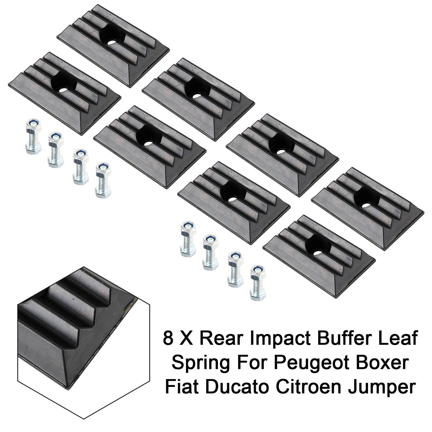 2006- Jumper 1362685080 8 X Rear Impact Buffer Leaf Spring