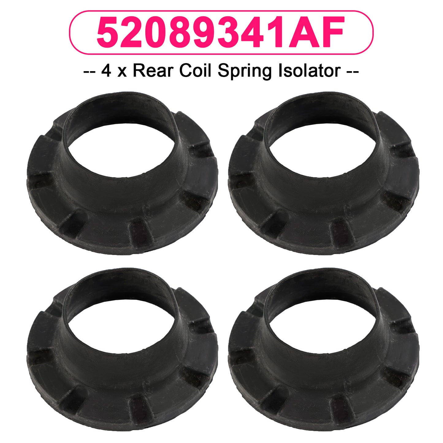 2005-2010 Jeep Grand Cherokee WK 52089341AF 4 x Rear Coil Spring Isolator