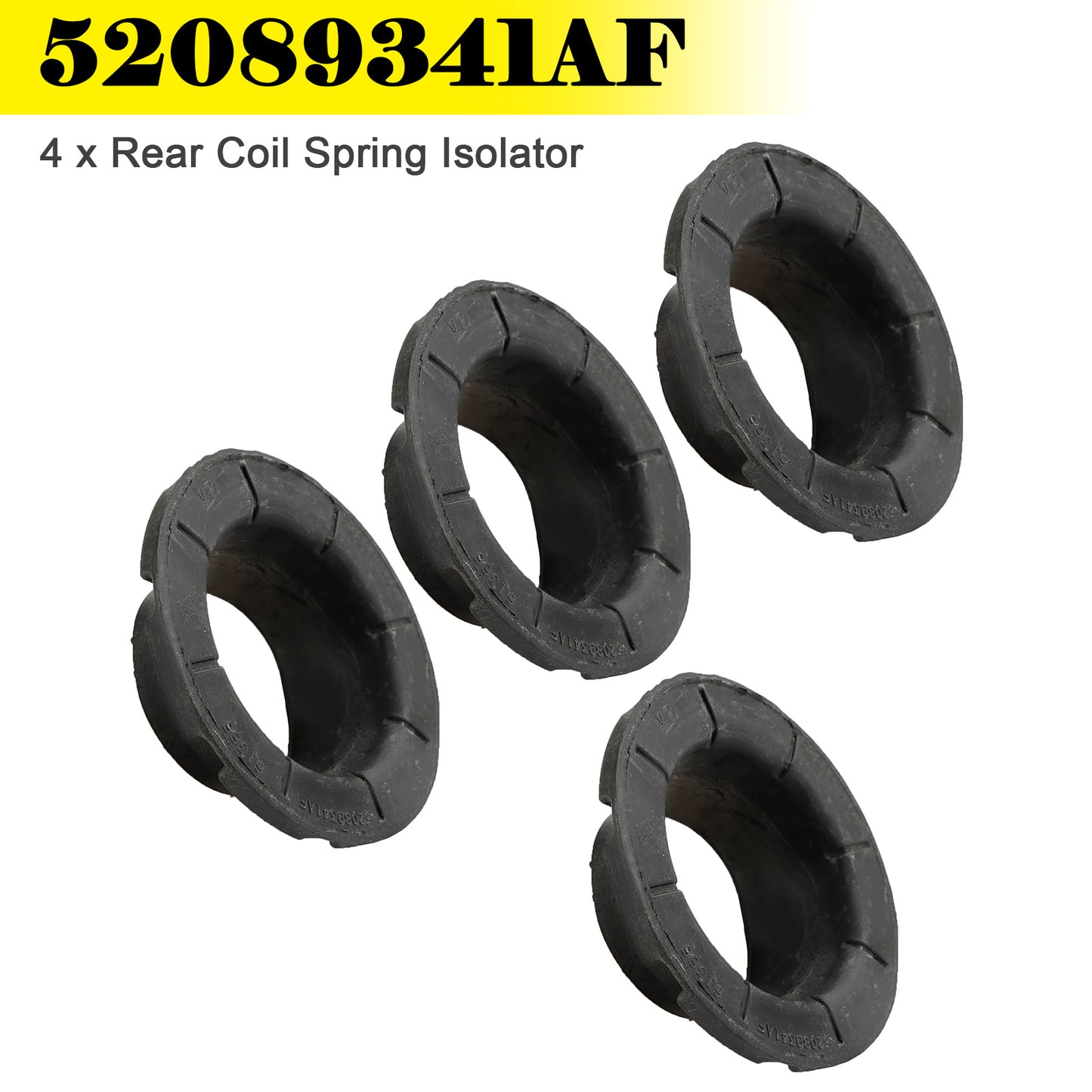 2005-2010 Jeep Grand Cherokee WK 52089341AF 4 x Rear Coil Spring Isolator