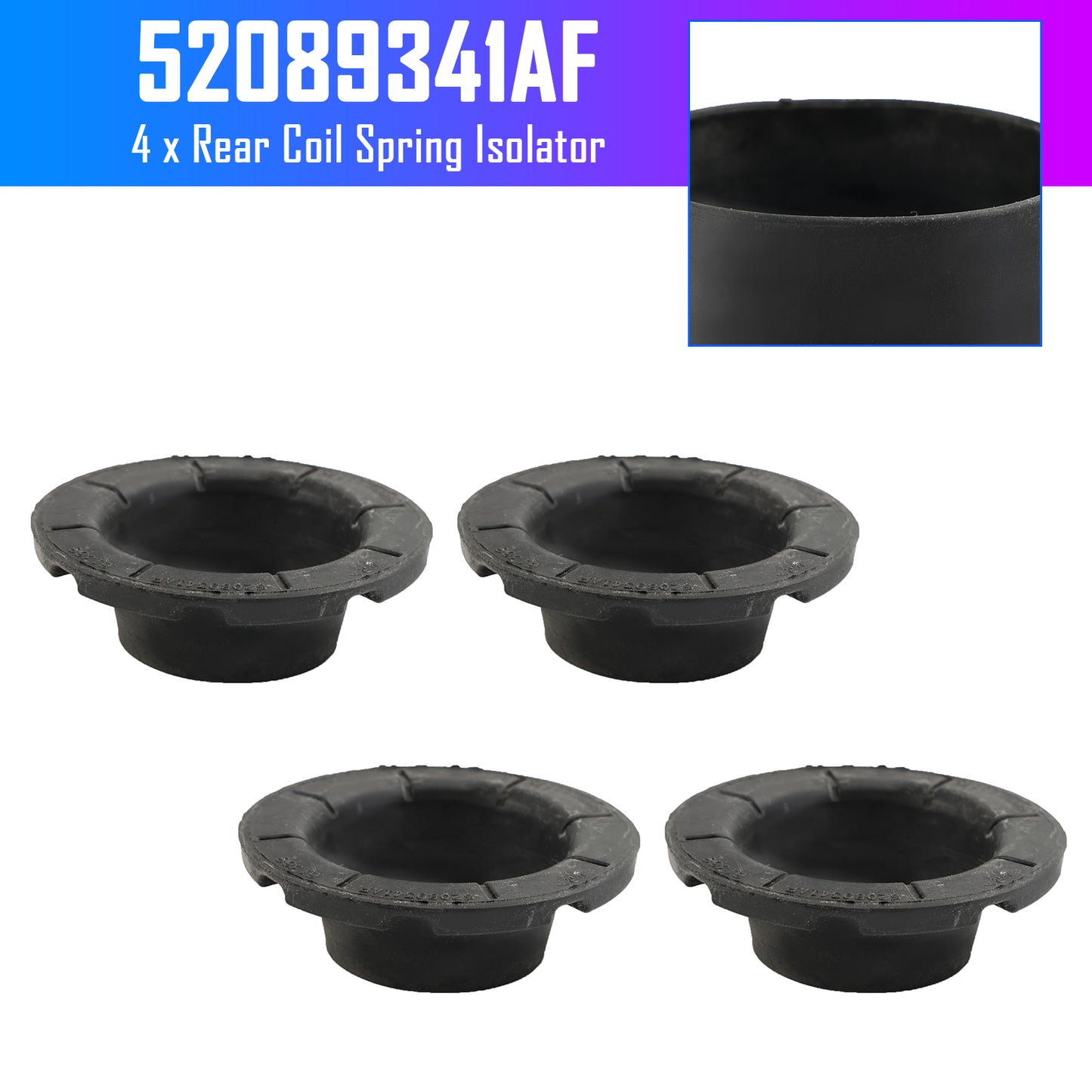2005-2010 Jeep Grand Cherokee WK 52089341AF 4 x Rear Coil Spring Isolator