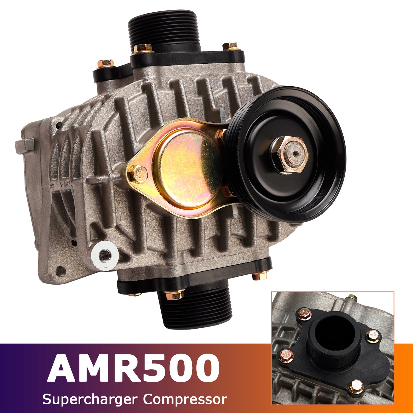 2.0L AMR500 4PK Supercharger Compressor LCD HC NOXJ Reduction V Pulley