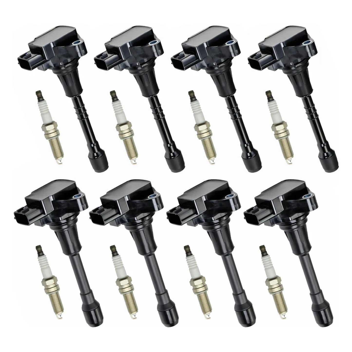 2014-2017 Infiniti QX80 V8 5.6L Driver Side UF650 UF677 8X Ignition Coil & Spark Plug Kit