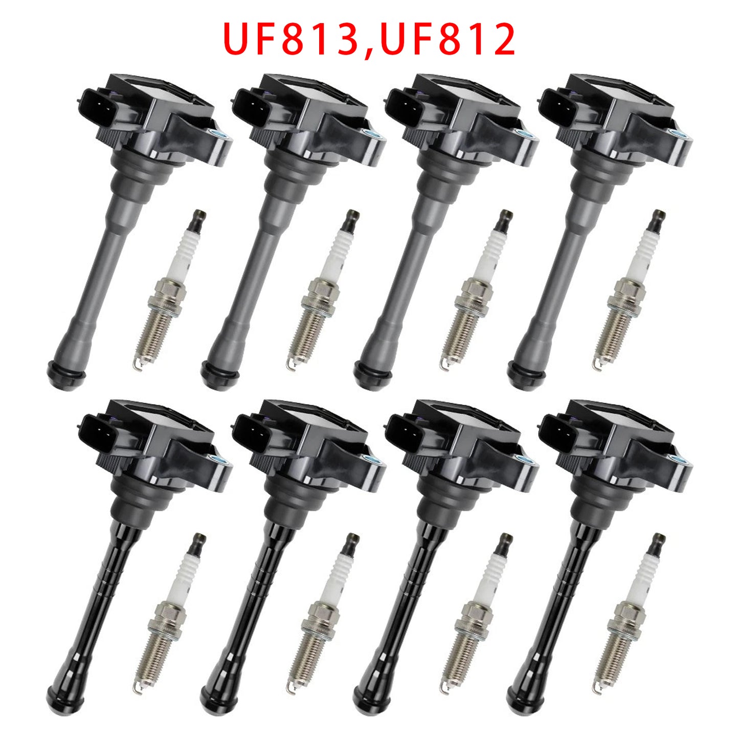 2017-2020 Nissan Titan 5.6L V8 UF812 UF813 8X Ignition Coil & Spark Plug