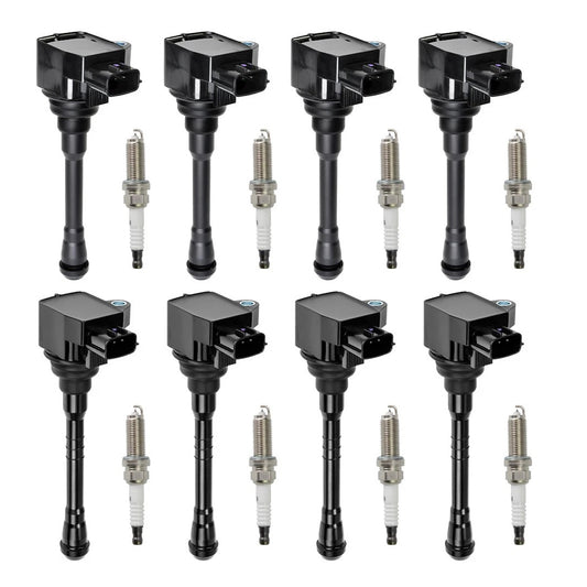 2017-2020 Nissan Titan 5.6L V8 UF812 UF813 8X Ignition Coil & Spark Plug