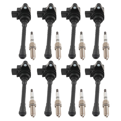 2017-2020 Nissan Titan 5.6L V8 UF812 UF813 8X Ignition Coil & Spark Plug