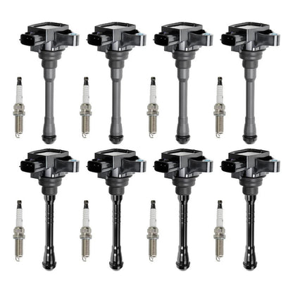 2017-2020 Nissan Titan 5.6L V8 UF812 UF813 8X Ignition Coil & Spark Plug