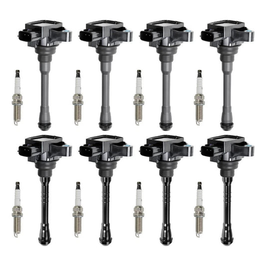 8X Ignition Coil & Spark Plug 2017-2020 Nissan Titan 5.6L V8 UF812 UF813