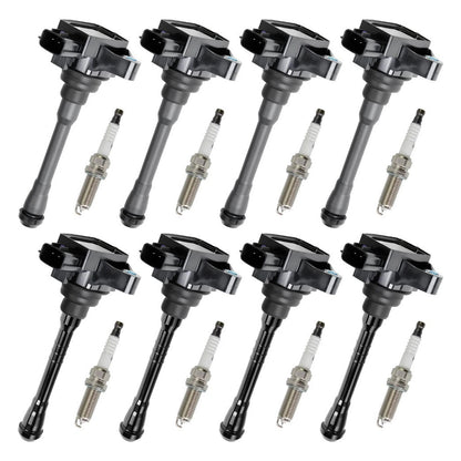 2017-2020 Nissan Titan 5.6L V8 UF812 UF813 8X Ignition Coil & Spark Plug
